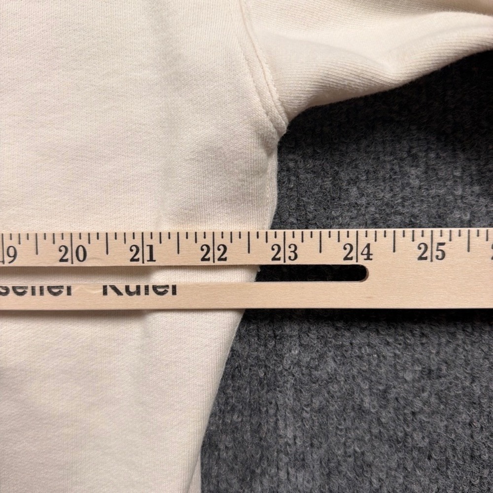 Lauren Ralph Lauren Black Label Sweatshirt Womens Medium Cream Crest Oversize - Picture 7 of 10